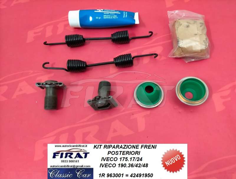 KIT RIPARAZIONE FRENI FIAT 190.36/42/48 POST. (42491950)